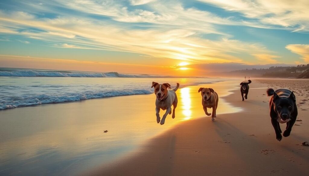 Image of Carmel Beach with dogs