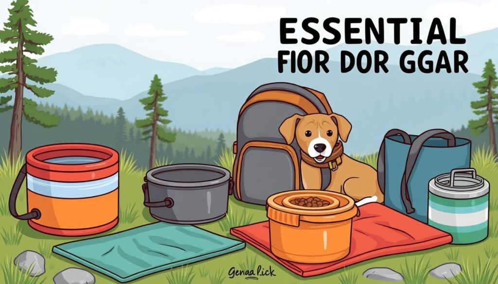 Image of dog camping gear essentials